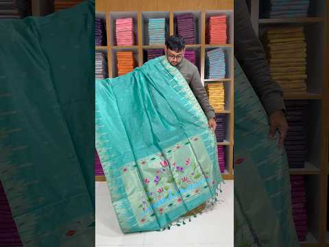 Soft Khadi Raw SIlk Lotus Pallu Paithani Saree