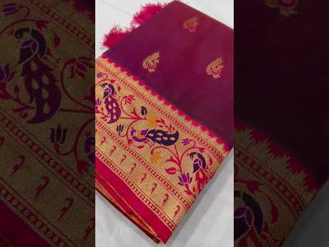 Soft Meenkari Zari Weaving Paithani Silk Saree