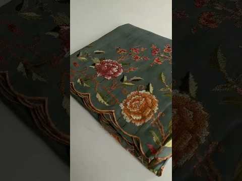 Matka Silk Floral Embroidered Border Saree