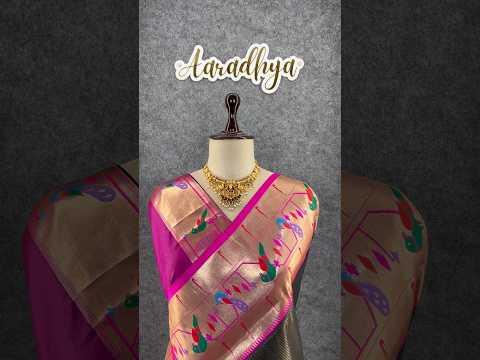 Banarsai Peacock & Parrot Weaving Paithani Saree