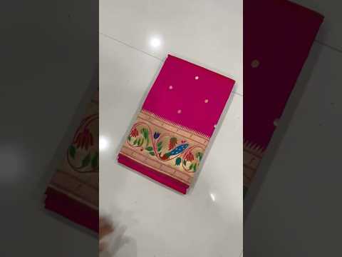 Pure Kanchipuram Paithani Silk Peacock Design Saree