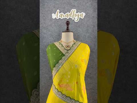Heavy Dola Silk Weaving & Embroidery Border Saree (Unstiched Blouse)