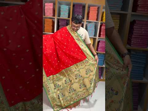Rajwadi Mor Paithani Zari Butti Saree