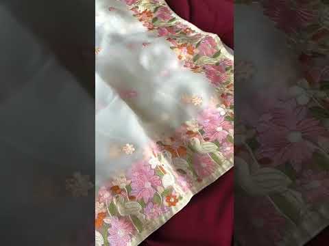 Premium Chiffon Designer Embroidery Saree