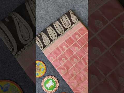 Pure Crepe Georgette 3 Ply Zari Hand Chaap Saree