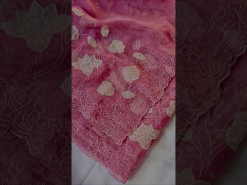 Designer Pure Chanda Kora Silk Embroidered Saree