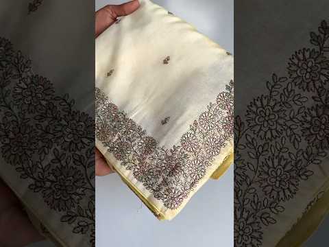 Designer Tussar Embroidered Saree
