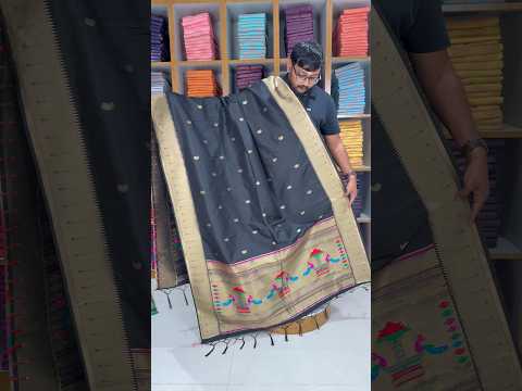 Dupatta - Pure Zari Traditional Peacock Motifs Paithani Dupatta