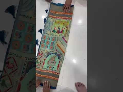 Soft Gaji Silk Position Pashmina Saree