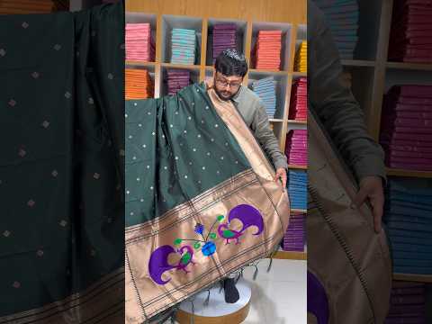 Soft Paithani Silk Peacock Zari Pallu Dupatta | Festive & Wedding Wear