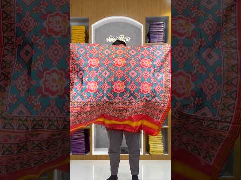 Patola Dupatta - Rajwadi Floral Soft Silk Patola Printed Dupatta
