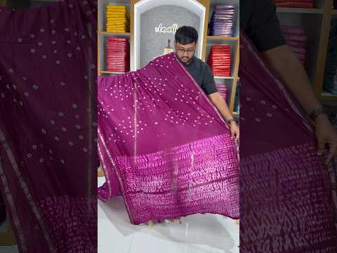 Pure Cotton Hand Dyed Bandhej Sibori Saree