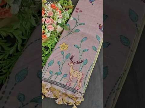Muga Cotton Floral Bird Weaving Saree