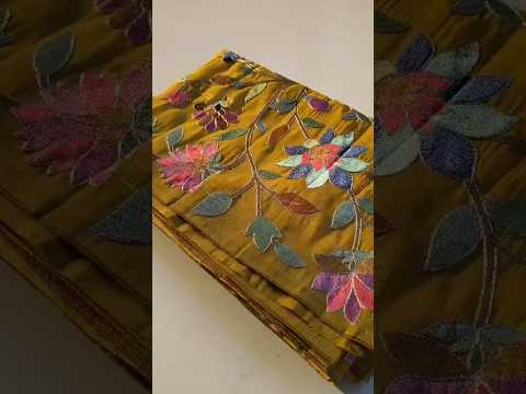 Floral Designer Embroidered Saree