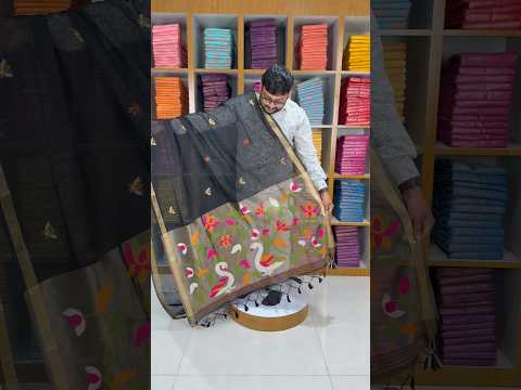 Premium Soft Pure Linen Silk Rajhans Saree