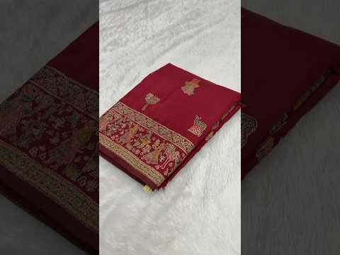 Hand-Dyed Rajwadi Pashmina Silk Saree