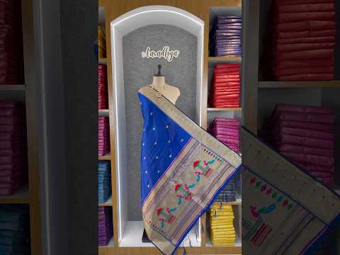 Dupatta - Pure Zari Traditional Peacock Motifs Paithani Dupatta