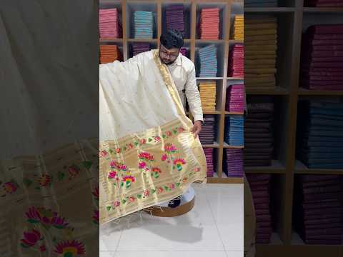 Floral Meena Zari Pallu Paithani Silk Saree