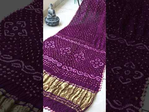 Pure Modal Silk Hand Bandhej Bandhani Saree