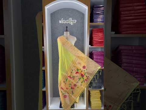 Pure Zari Triple Muniya Border Parrot Paithani Dupatta