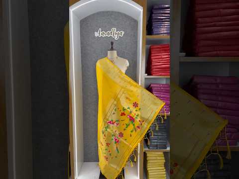 Pure Zari Triple Muniya Border Parrot Paithani Dupatta