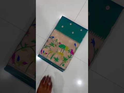 Forest Meena Zari Pallu Paithani Saree