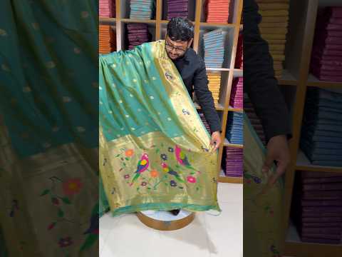 Pure Kanchipuram Paithani Silk Parrot Design Saree
