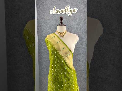 Premium Viscose Pure Paithani Bandhani Fusion Saree