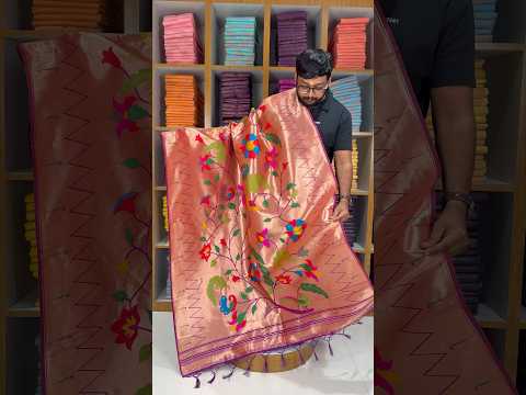 Dupatta - Pure Zari Floral Multicolor Weaving Paithani Dupatta