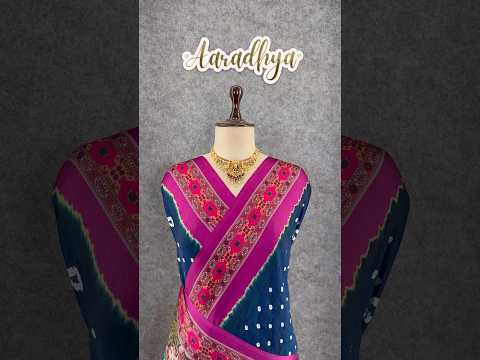 Pure Modal Silk Nakshi Pallu & Ajrakh Border Saree