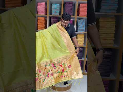 Pure Zari Triple Muniya Border Parrot Paithani Dupatta