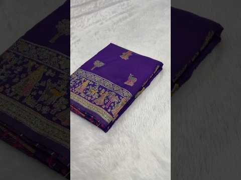 Hand-Dyed Rajwadi Pashmina Silk Saree