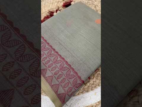Soft Pure Muga Cotton Meenakari Weaving Saree