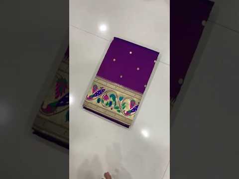Pure Kanchipuram Paithani Silk Peacock Design Saree