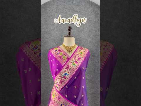 Rajwadi Mor Paithani Zari Butti Saree