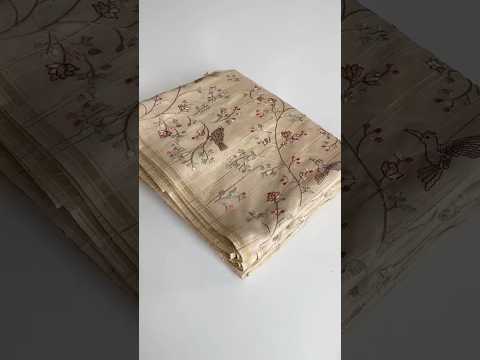 Tussar Silk Designer Embroidery Saree