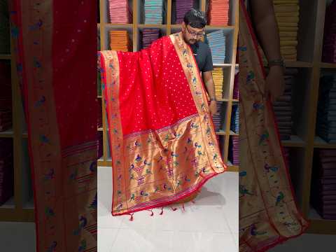 Dupatta - Pure Zari Peacock Motif Paithani Dupatta