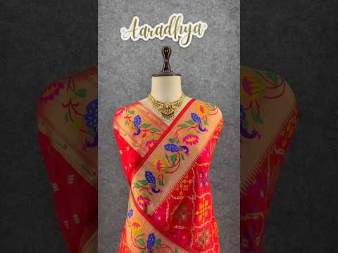 Pure Soft Silk Bandhani Patola Fusion Paithani Saree
