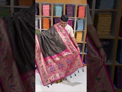 Banarsai Peacock & Parrot Weaving Paithani Saree