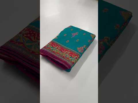 Viscose Silk Meenakari Saree with Folk Art Border