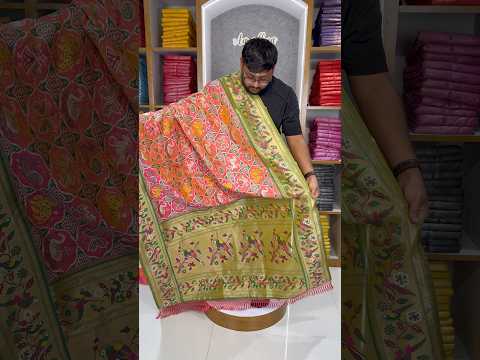 Designer Paithani Patola Sparrow Saree in Banarasi Soft Silk
