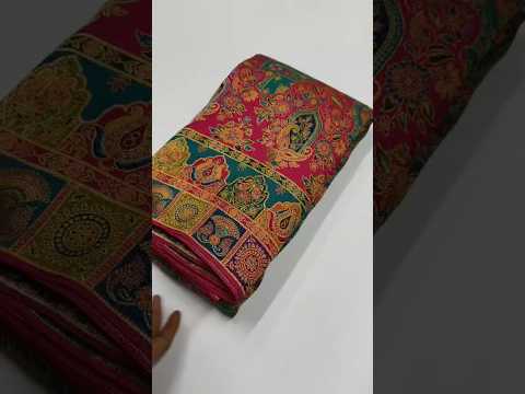 Pure Viscose Silk Meenakari Position Weaving Saree