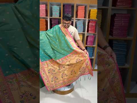 Rajwadi Mor Paithani Zari Butti Saree
