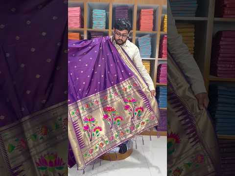 Floral Meena Zari Pallu Paithani Silk Saree