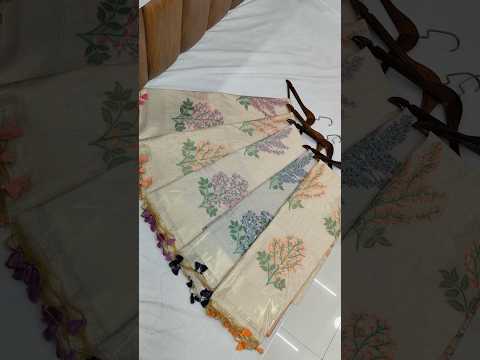 Floral Weave Muga Cotton Saree