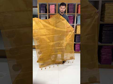 Royal Tissue Silk Zari Weaving & Mango Border Saree
