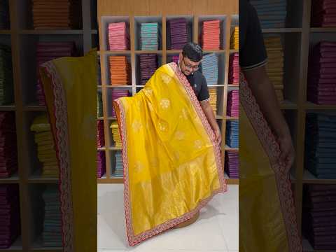 Banarasi Jaal Embroidery Sequence Work Sarees (Unstiched Blouse)