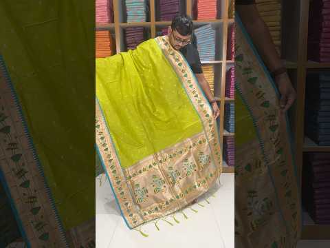 Pure Zari Lotus Flower Motif Paithani Dupatta
