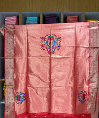 Soft Raw Silk Peacock Paithani Saree