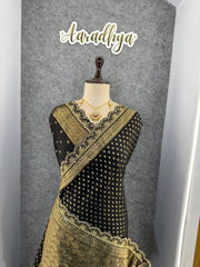 Bridal Wedding Khadi Georgette Sabyasachi Scallop Saree